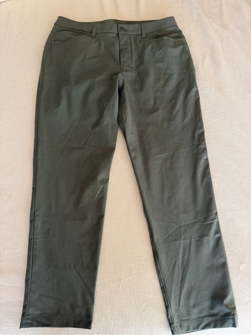 Lululemon ABC Warpstreme Men's Olive Green Stretch Pants